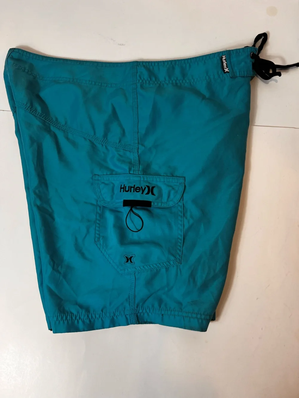 Hurley Men's Teal Board Shorts with Black Accents